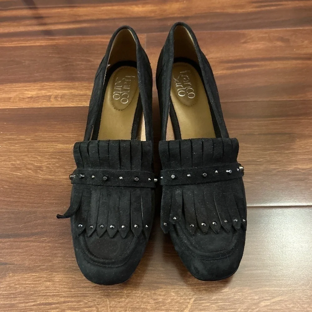 🌿END of SEASON SALE🌿 FRANCO SARTO Suede Leather Black Shoes size 9M